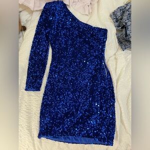 Sparkly Blue Mini dress, 4/6